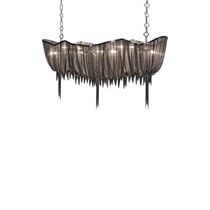 Atlantis Linear Chandelier in Black Nickel Plated (Small).