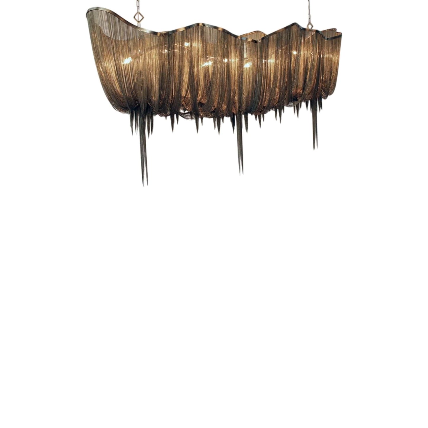 Atlantis Linear Chandelier in Brushed Bronze Plated (Small).