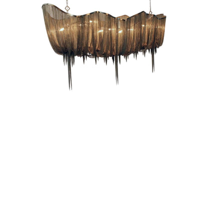 Atlantis Linear Chandelier in Brushed Bronze Plated (Small).