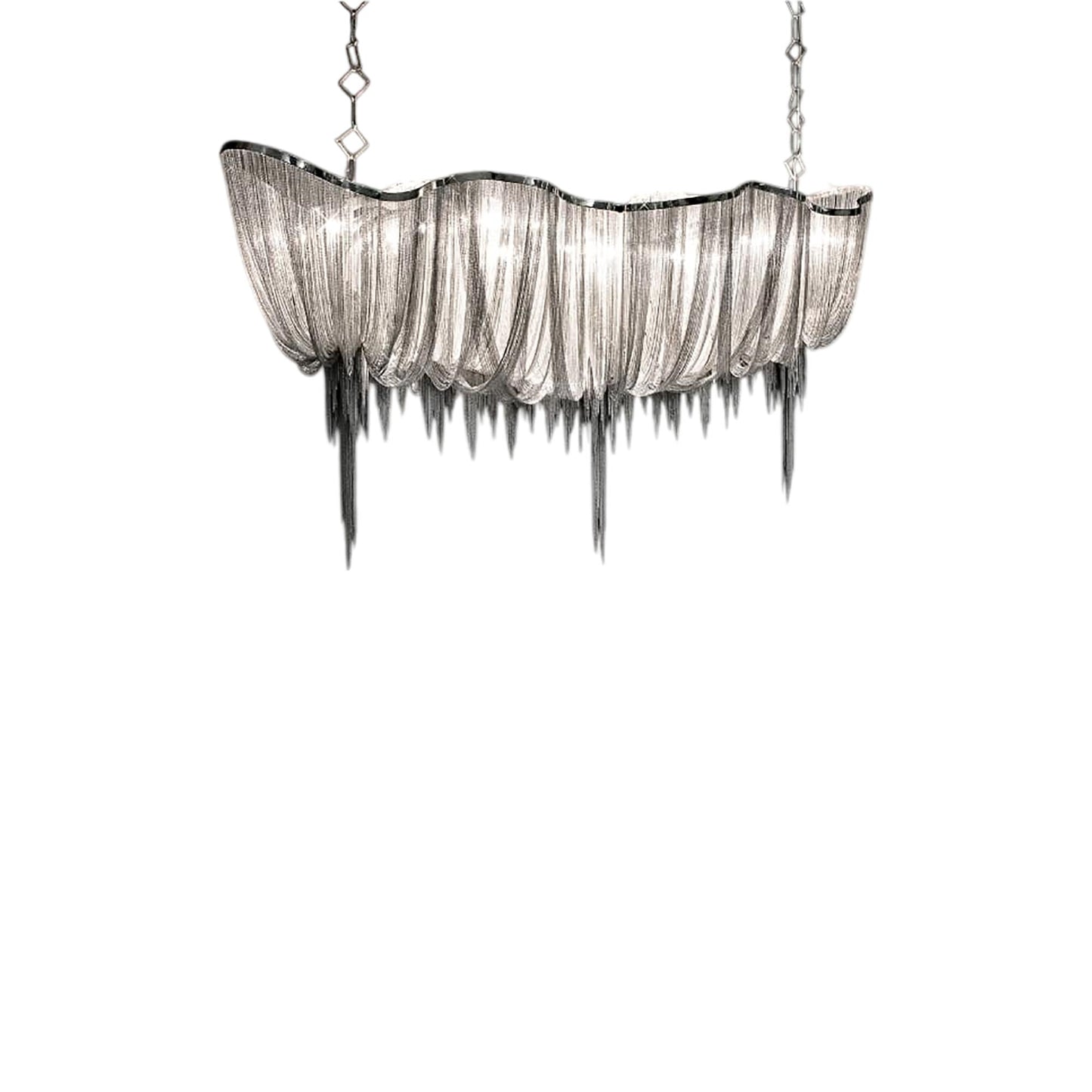 Atlantis Linear Chandelier in Nickel Plated (Small).