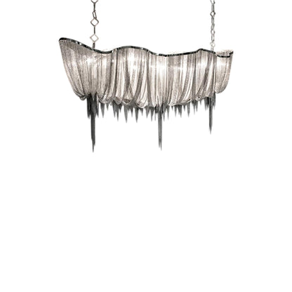 Atlantis Linear Chandelier in Nickel Plated (Small).