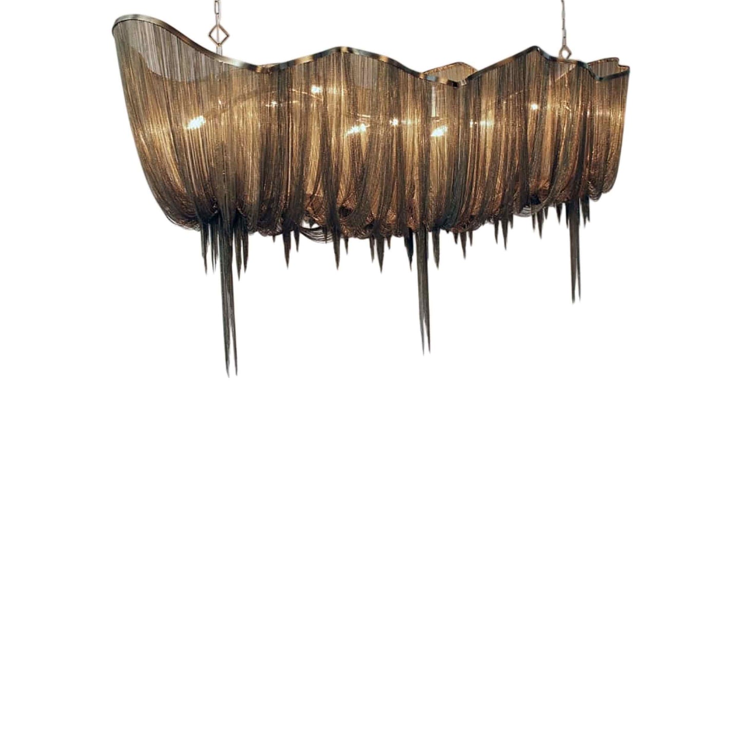 Atlantis Linear Chandelier in Brushed Bronze Plated (Medium).