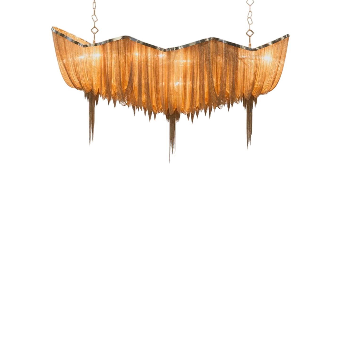 Atlantis Linear Chandelier in Brushed Champagne Plated (Medium).
