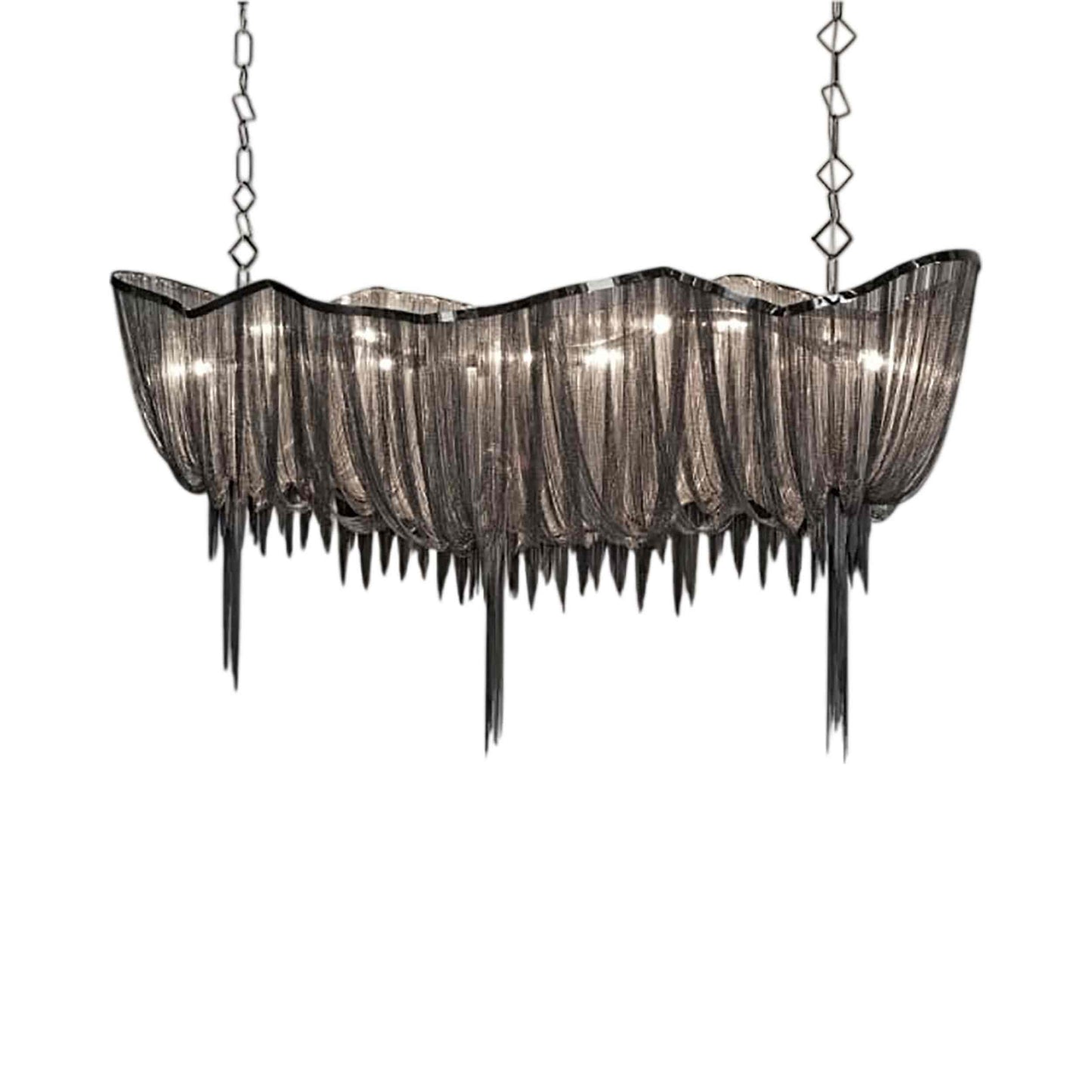 Atlantis Linear Chandelier in Black Nickel Plated (Large).