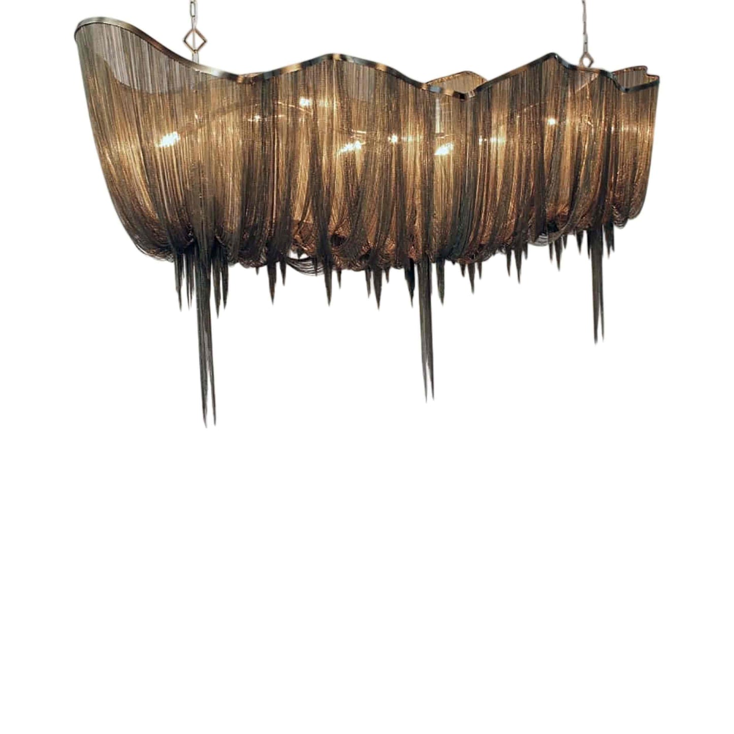 Atlantis Linear Chandelier in Brushed Bronze Plated (Large).