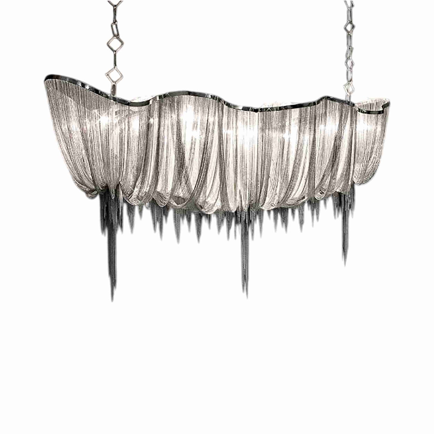 Atlantis Linear Chandelier in Nickel Plated (Large).