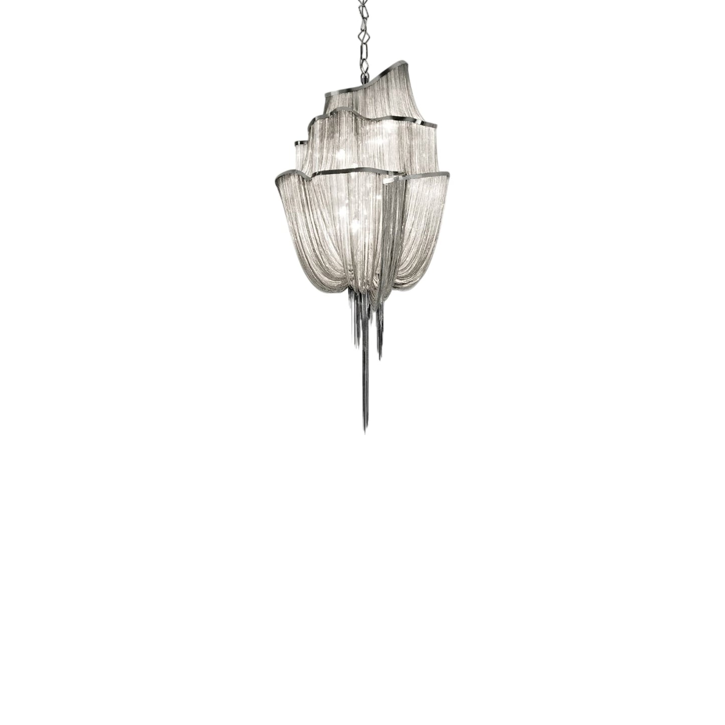 Atlantis Three-Tier Chandelier in Nickel Plated (Small).