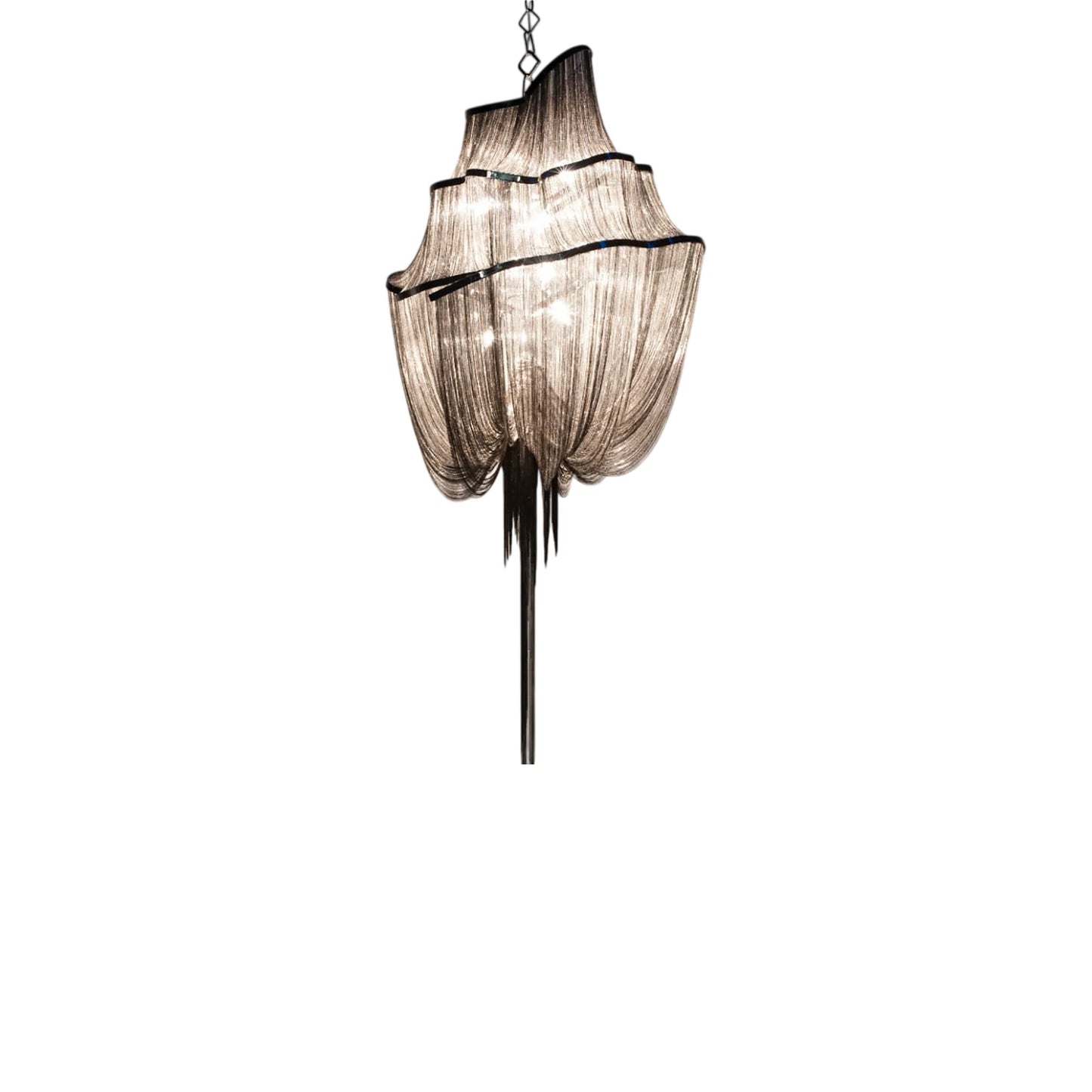 Atlantis Three-Tier Chandelier in Black Nickel Plated (Medium).