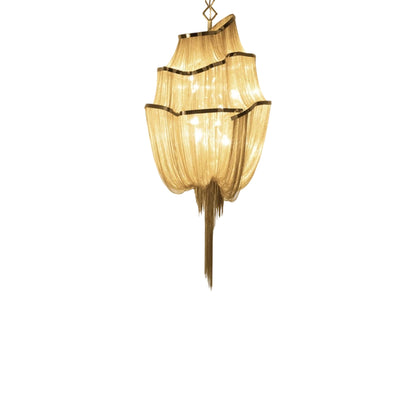Atlantis Three-Tier Chandelier in Gold Plated (Medium).