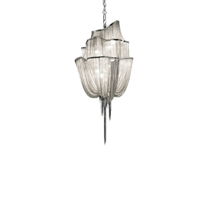 Atlantis Three-Tier Chandelier in Nickel Plated (Medium).