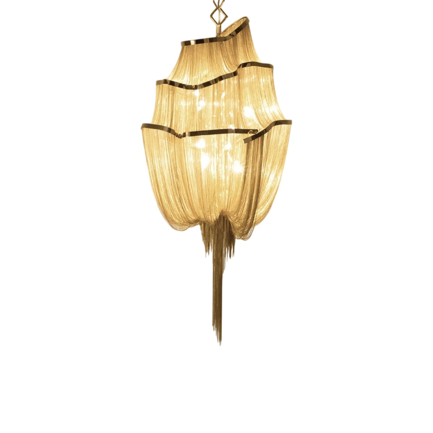 Atlantis Three-Tier Chandelier in Gold Plated (Large).