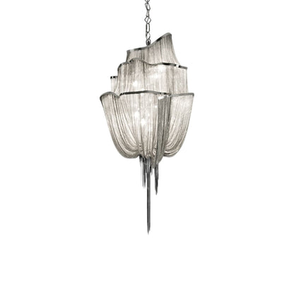 Atlantis Three-Tier Chandelier in Nickel Plated (Large).
