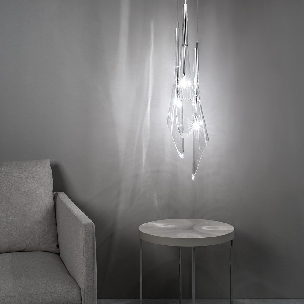 Calle Round Pendant Light in living room.
