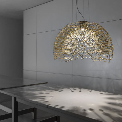 Core Dome LED Pendant Light in living room.