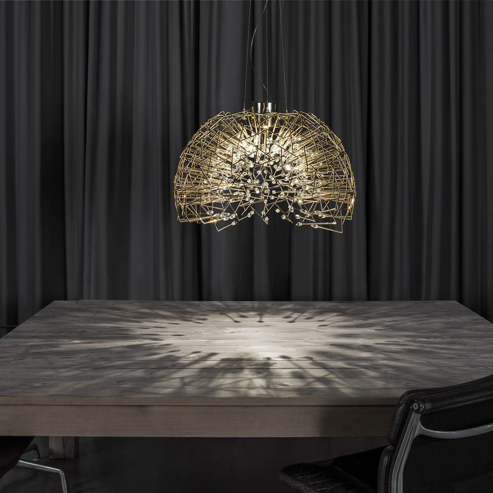 Core Dome LED Pendant Light in living room.