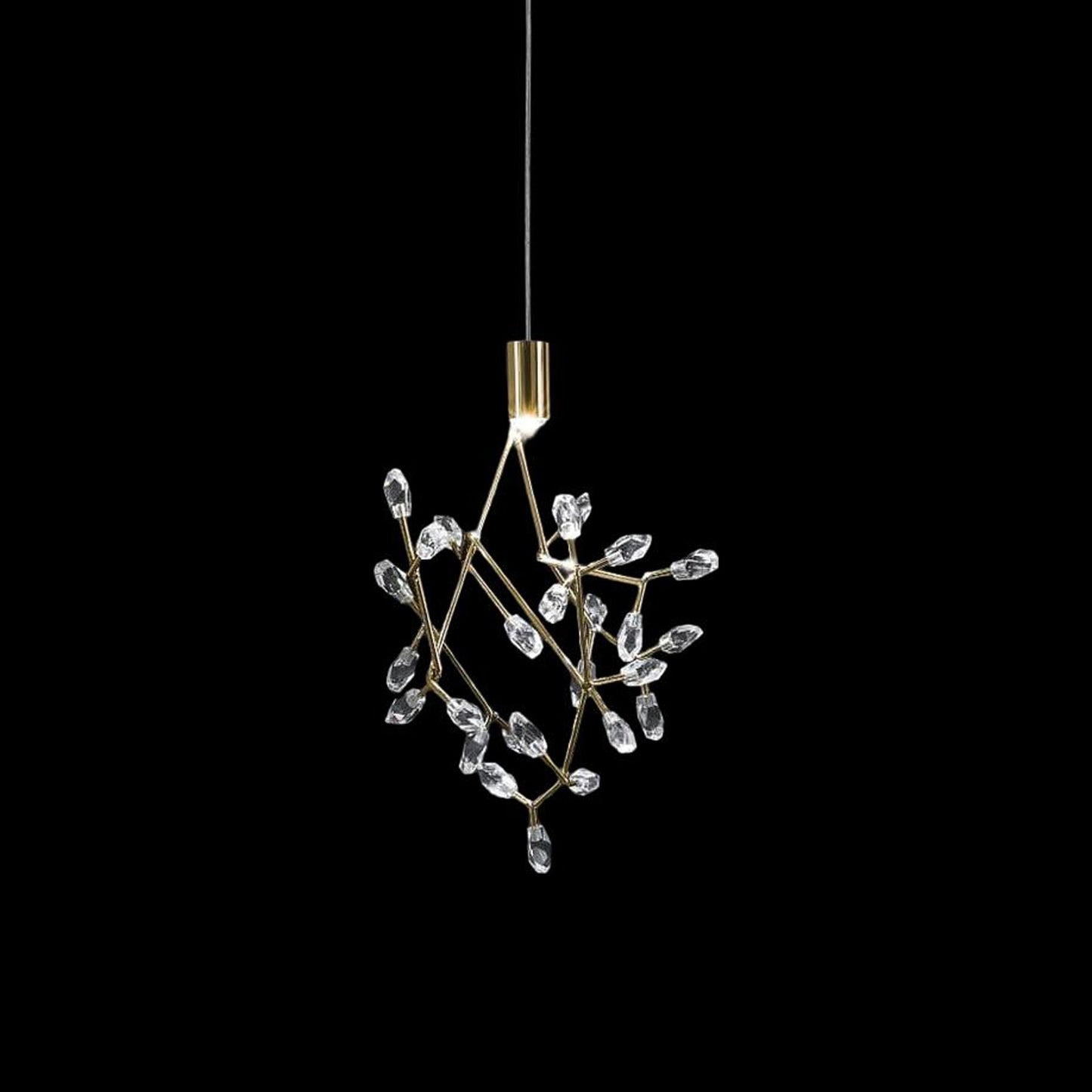 Core LED Pendant Light in Gold Plated.