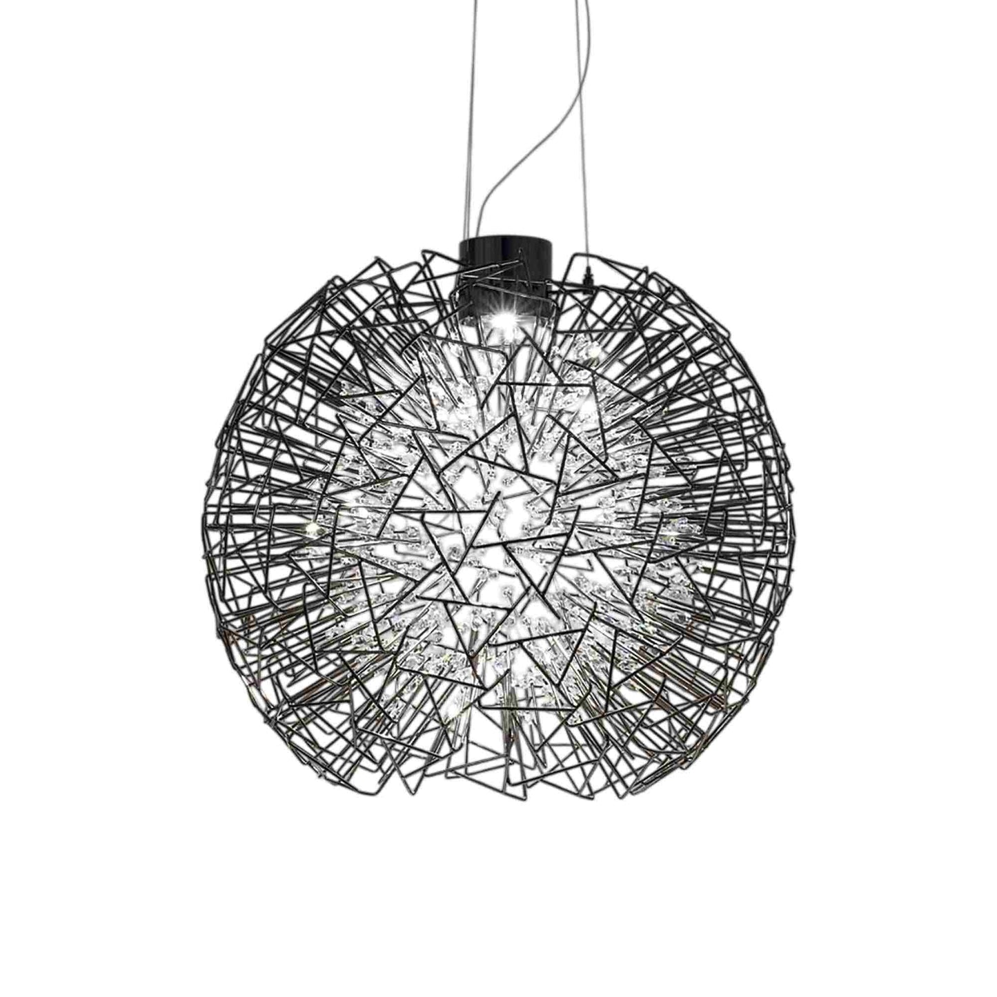 Core Sphere LED Pendant Light in Black Nickel Plated.
