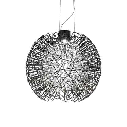 Core Sphere LED Pendant Light in Black Nickel Plated.