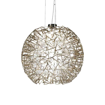 Core Sphere LED Pendant Light in Gold Plated.