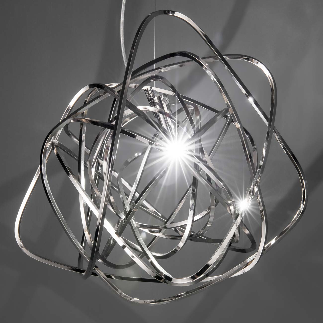 Doodle Chandelier in Nickel Plated.