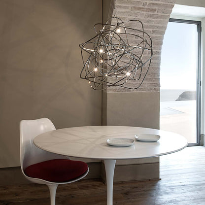 Doodle Chandelier in dining room.