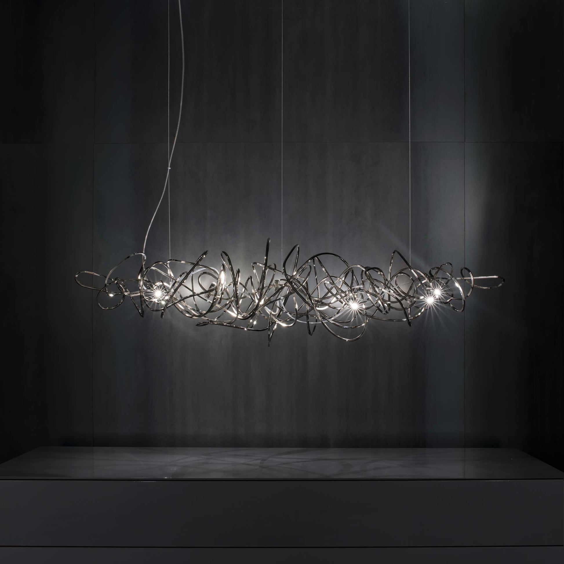 Doodle Linear Chandelier in Detail.