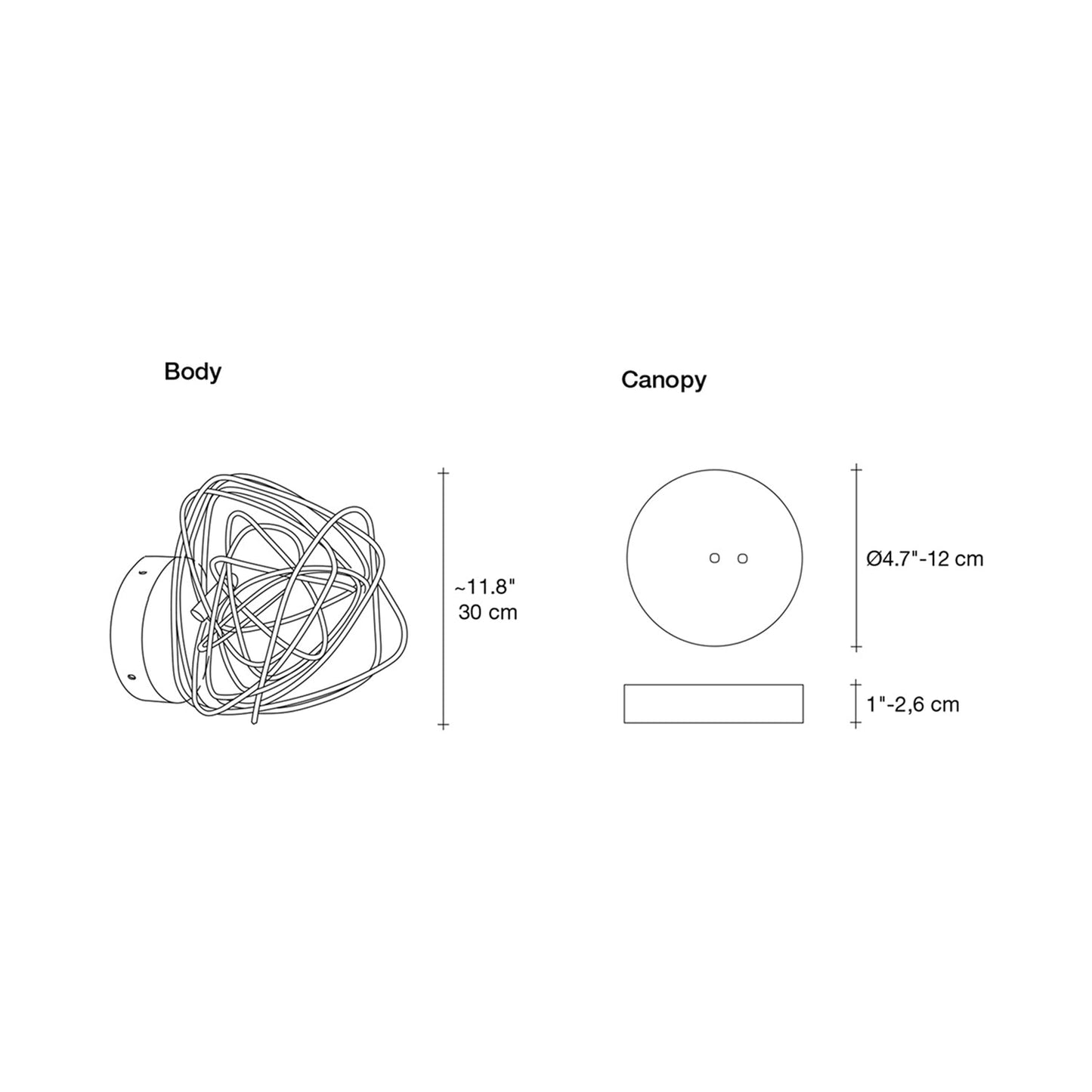 Doodle Wall Light - line drawing.