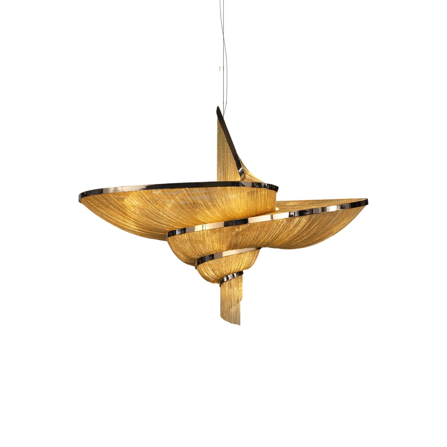 Epoque LED Chandelier in Gold Plated.