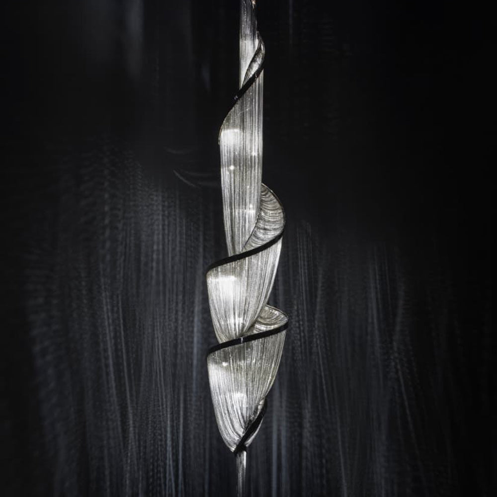 Epoque Vertical LED Chandelier in Black Nickel Plated.
