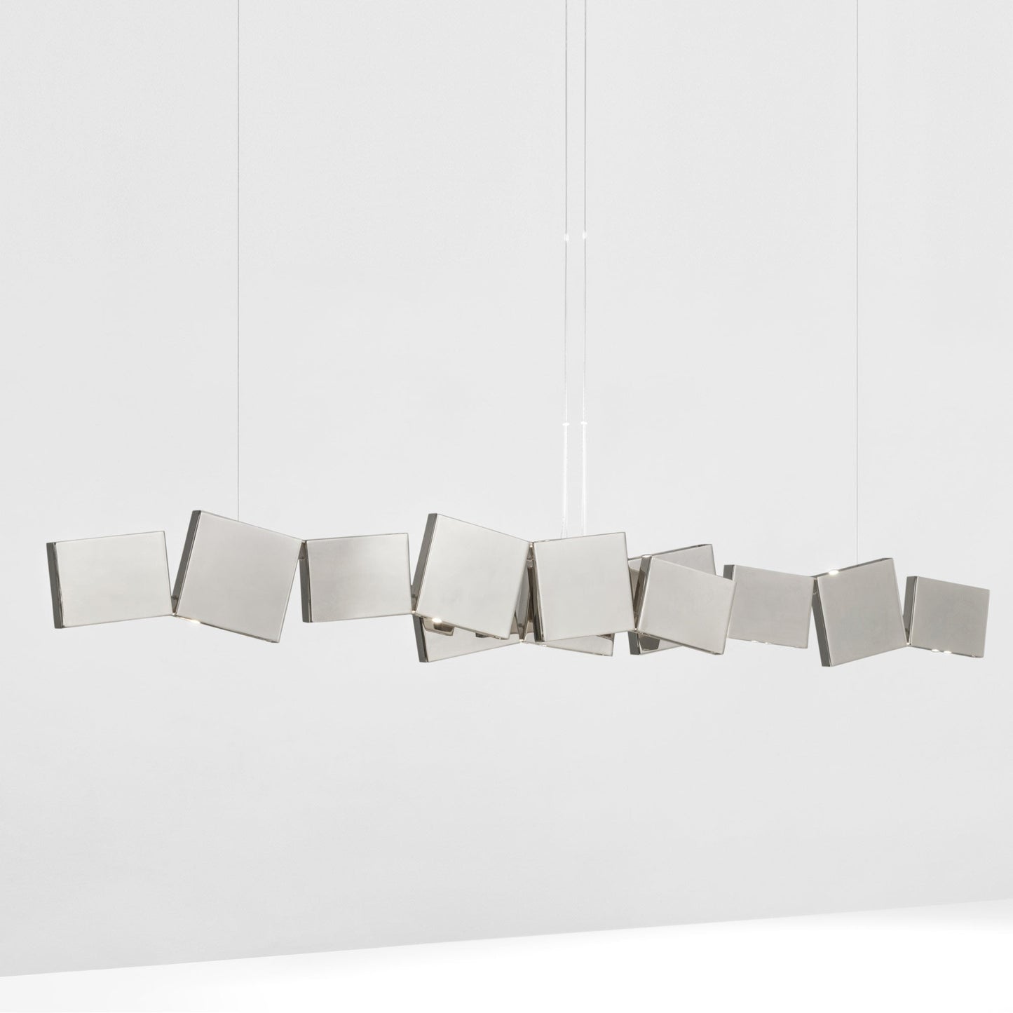Gaia Double Linear LED Chandelier in Detail.
