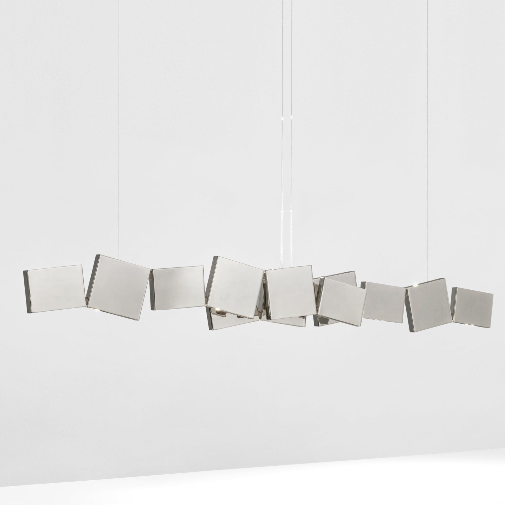 Gaia Double Linear LED Chandelier in Detail.