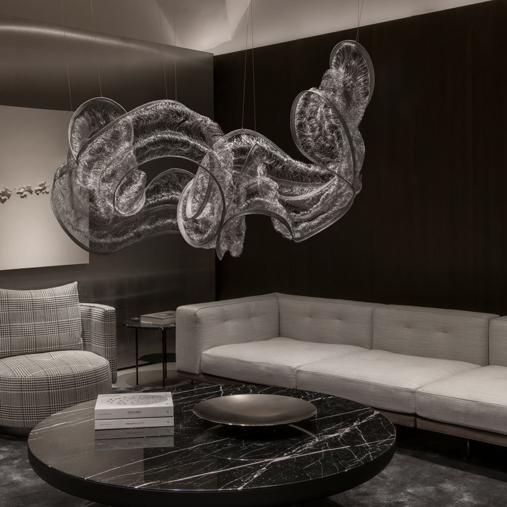Genesis Linear Pendant Light in living room.