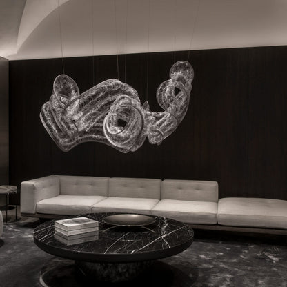 Genesis Linear Pendant Light in living room.