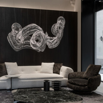 Genesis Linear Pendant Light in living room.