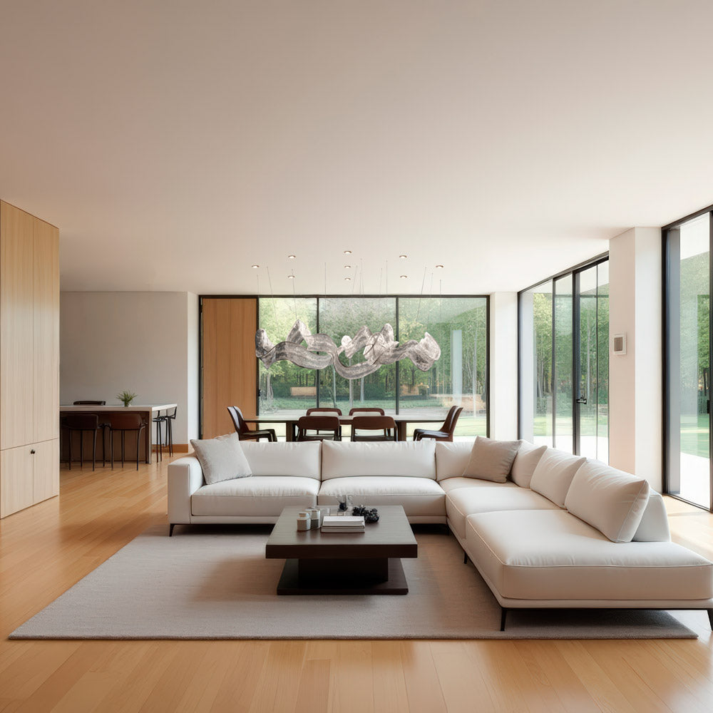 Genesis Linear Pendant Light in living room.