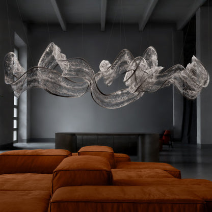 Genesis Linear Pendant Light in living room.