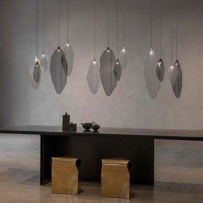 Harpe LED Pendant Light in dining room.