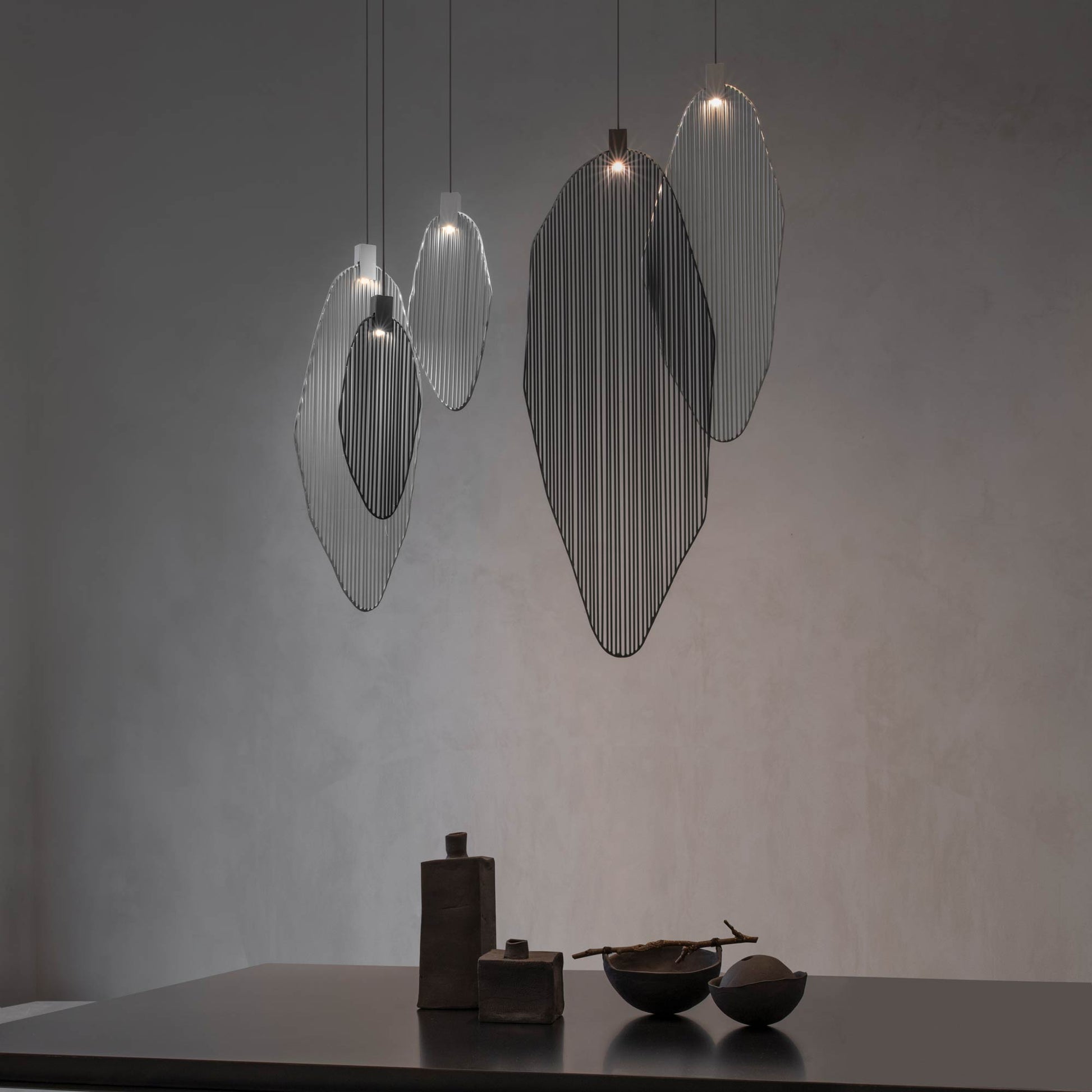Harpe Multi Light LED Pendant Light in dining room.