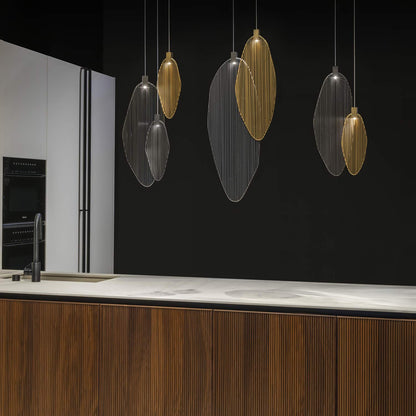 Harpe Multi Light LED Pendant Light in kitchen.