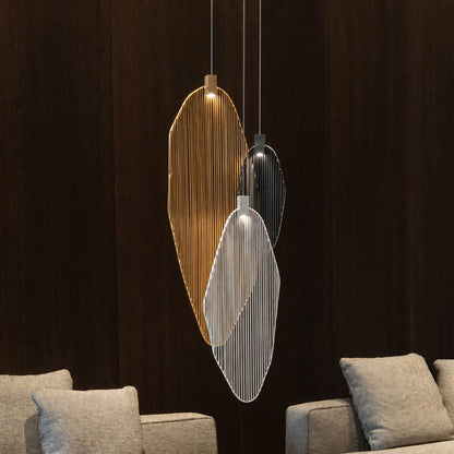Harpe Multi Light LED Pendant Light in Matt Black/Matt Pearl/Gold (3-Light/12.6-Inch).
