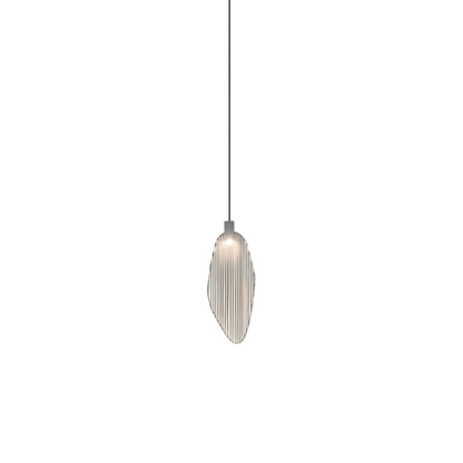 Harpe Single LED Pendant Light in Matte Pearl (Small).