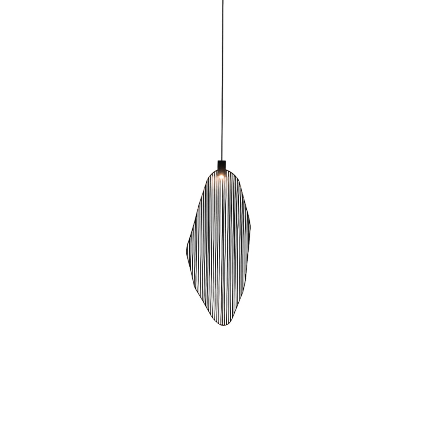 Harpe Single LED Pendant Light in Matte Black Nickel (Medium).