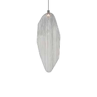 Harpe Single LED Pendant Light in Matte Pearl (Large).