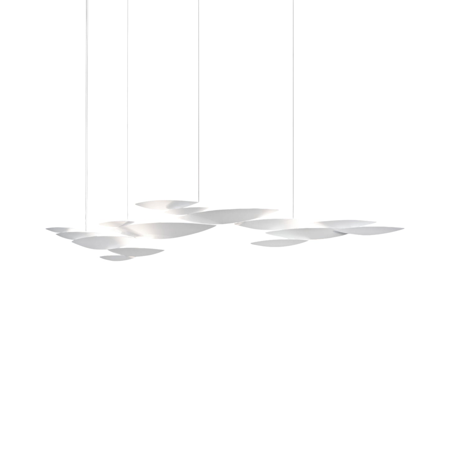 I Lucci Argentati Linear LED Chandelier in White Polished (X-Large).