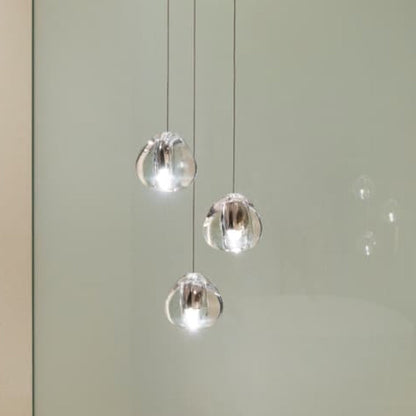 Mizu Pendant Light in Clear Crystal (3-Light).