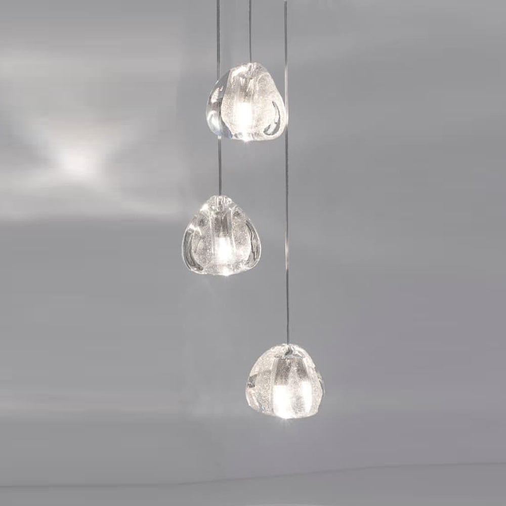Mizu Pendant Light in Silver Dust Crystal (3-Light).