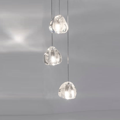 Mizu Pendant Light in Silver Dust Crystal (3-Light).