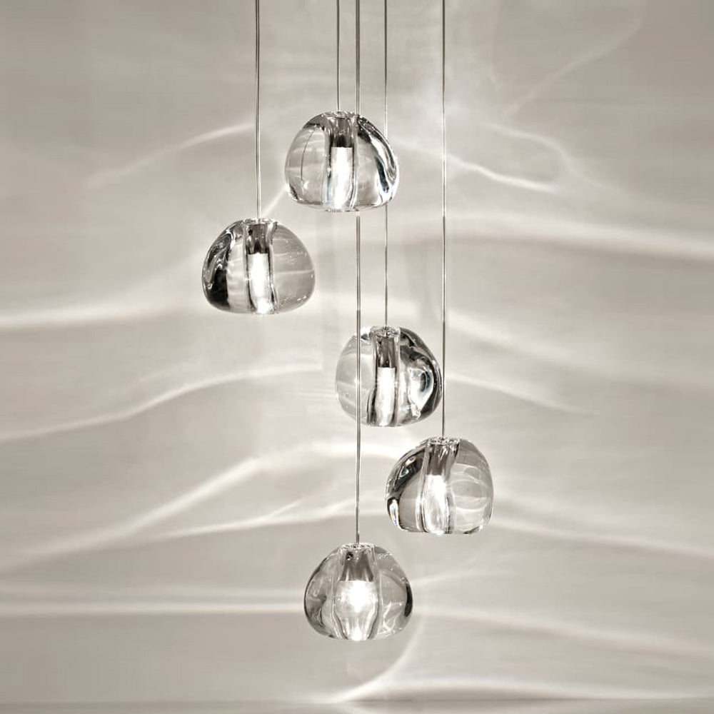 Mizu Pendant Light in Clear Crystal (5-Light).
