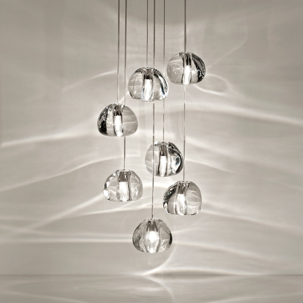 Mizu Pendant Light in Clear Crystal (7-Light).