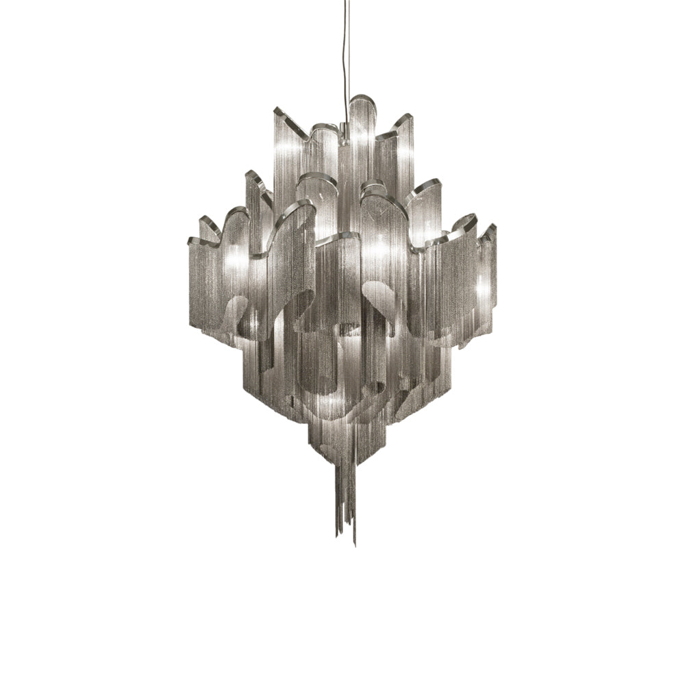 Stream Chandelier in Nickel Plated (Small).